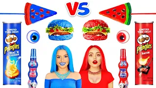 CHALLENGE Cibo rosso vs. cibo blu! | Sfide all'ultimo piatto | 24 ORE | RATATA CHALLENGE