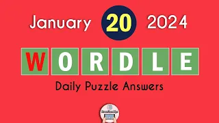 Wordle January 20 2024 Today Answer