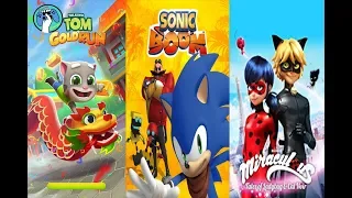 Game Miraculous Ladybug Vs Sonicdash Vs Tom Run Gold - Funny Game