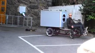 Thomas R makes his first test ride of Velove Armadillo prototype 3