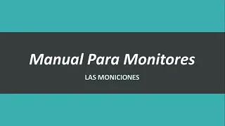 Las Moniciones (Manual para monitores)