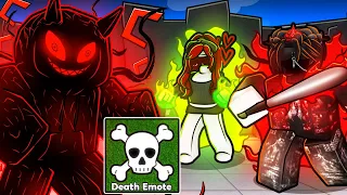 I Used a DEATH EMOTE to TROLL Players... (Roblox The Strongest Battlegrounds)