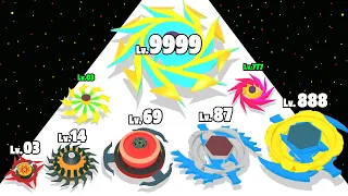 Spinner Evolution Merge - Level Up Spinner Max Level Gameplay (Spinner Merge Runner Rampage)