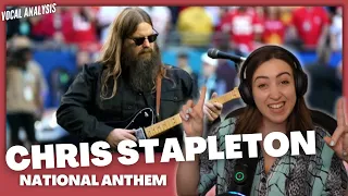 CHRIS STAPLETON sings the National Anthem at Super Bowl LVII | Vocal Coach Reacts (& Analysis)