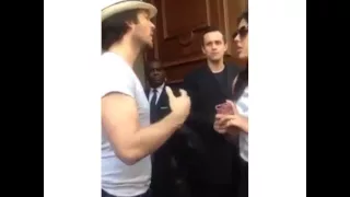 ian somerhalder being rude to fans  Paris