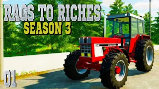 STARTING FROM SCRATCH | Survival Roleplay | FS22 Rags To Riches Season 3 Episode 1