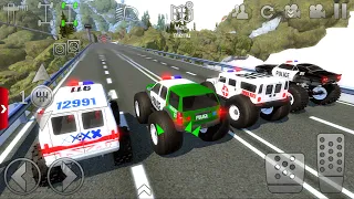 Offroad Outlaws Police Car, Amulance Dirt Car Extreme Off_Road - Android IOS Gameplay