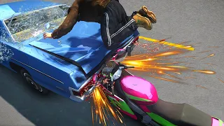 GTA 4 Motorcycle Crashes Ragdoll Compilation Ep. 105