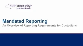 Mandated Reporting: An Overview of Reporting Requirements for Custodians