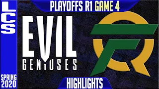 EG vs FLY Highlights Game 4 | LCS Spring 2020 Playoffs Round 1 | Evil Geniuses vs FlyQuest G4