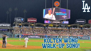 2023 KOLTEN WONG LIVE WALK-UP SONG! | 2023 Dodgers Postseason Baseball
