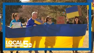 ISU students protest Russian invasion of Ukraine