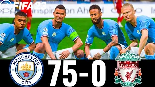 FIFA 23 -MESSI, RONALDO, MBAPPE, NEYMAR, ALL STARS | MAN CITY 75-0 LIVERPOOL FC - UCL FINAL