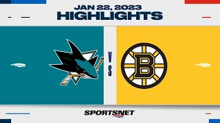 NHL Highlights | Sharks vs. Bruins - January 22, 2023