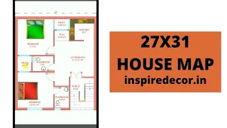 27X31 Building Plan II 837 Sq Ft House Plan II East Facing Home Map II 27X31 Makaan Ka Naksha