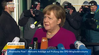 Angela Merkel zum aktuellen Stand der Koalitionsgespräche am 06.02.18