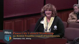 Pasco City Council Special Meeting & Workshop, January 22, 2024