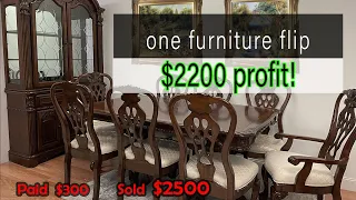 I made  $2200 on ONE Furniture Flip with NO painting, sanding or stripping / Flipping Furniture