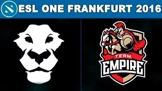 Empire vs Ad Finem  ESL One Frankfurt 2016, Game 1 Русские комментаторы