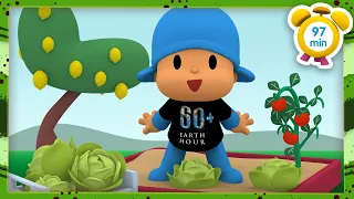 🍅POCOYO in ENGLISH-Earth Hour:The Vegetable Garden [97 min]Full Episodes |VIDEOS & CARTOONS for KIDS