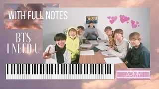 TUTORIAL: HOW TO PLAY BTS - I NEED U SUGA | with whole notes!