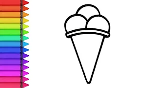 How to Draw Ice Cream for Kids | Ice Cream Drawing Easy Step by Step