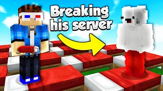 BedlessNoob dared me to BREAK his Bedwars Server