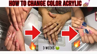 How to change color acrylic | Refill | Acrylic Nail Tutorial