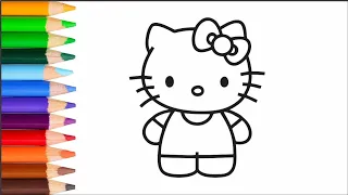 Hello Kitty drawing                                                       Learn Hello Kitty drawing