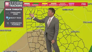 Rain, hail and isolated tornado threat in metro Atlanta on Friday