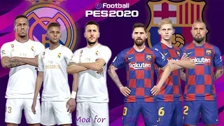 برشلونة ضد ريال مديريد كلاسيكو 20192020 😈😈بيس 2020