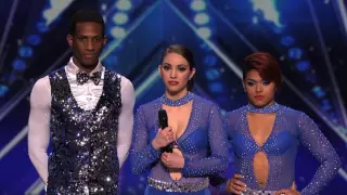 Semeneya  Dancer Pops Knee Out During Salsa Routine   America's Got Talent 2015