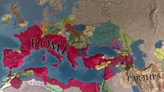EU4 Collapse of the Roman Empire 1 AD to 1850 - Extended Timeline - AI Timelapse