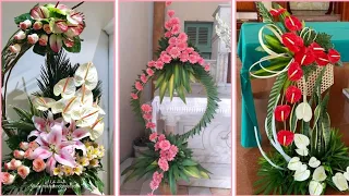 trendy and gorgeous stylish modern Church flower arrangement