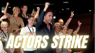 FBI Star Dylan McDermott supporting the Hollywood actors strike