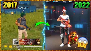 FREE FIRE PLAYERS 2017 VS 2022- @classyfreefire OLD VS NEW ID | GARENA FREE FIRE [PART 73]