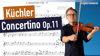 Küchler Concertino Op. 11 | 3nd. Movement | violin sheet music | Piano Accompaniment | var. tempi
