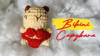 Crochet Bikini Capybara Tutorial👙| Móc bộ bikini cho Capybara | Free Pattern