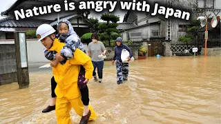 Nature is angry with Japan! Thunderstorm with rain and hail hit Osaka!  natural disasters in Japan