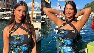 Suhana Khan Looking Gorgeous At Anant Ambani And Radhika Merchant Pre Wedding In Italy