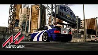 Assetto Corsa: Realistic NFS Need For Speed Most Wanted Rockport Map Exploration | BMW M3 GTR | 4K