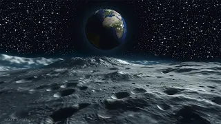 Moon's View of Earth from Space | Music & White Noise