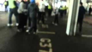Newcastle fans vs Sunderland fans before the game
