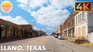 🇺🇸 [4K] Llano, Texas! 🚘 Drive with me through a small town in the Texas Hill Country!