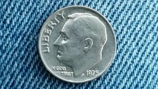 1975 ROOSEVELT DIME: NO MINT MARK, MINTED AT THE PHILADELPHIA MINT (0% SILVER) COPPER NICKEL CLAD