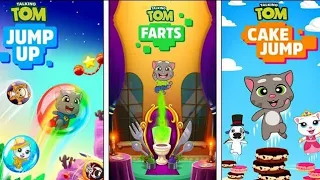 Talking Tom Jump up vs Talking Tom Farts vs Talking Tom Cake Jump Gameplay Android ios