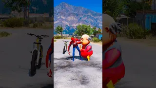 GTA V: MOTU SAVING SPIDER MAN  😮 | #shorts