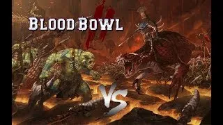 Lizardmen (Sotek) vs. Orcs (Blackiron) Bloodbowl 2 League Match!