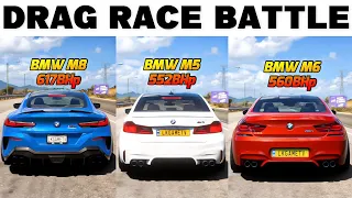 FH5 DRAG RACE - Bmw M8 Competition Vs Bmw M5 Vs Bmw M6