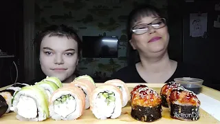 Мукбанг | Суши, роллы |  Mukbang sushi and rolls | Отношения